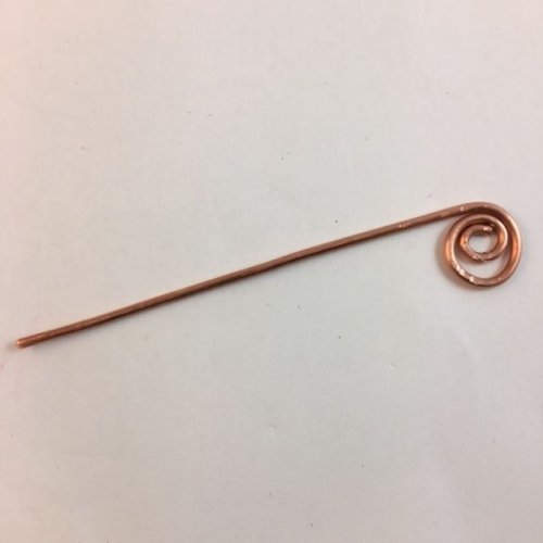 Karen Meador, Ph.D.'s Shawl pin from the Wire Roses Bracelet - , Contemporary Wire Jewelry, Coiling, Coiling Wire, Wire Coiling, shawl pin